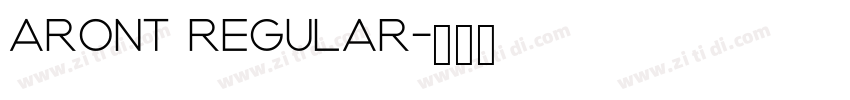 Aront Regular字体转换